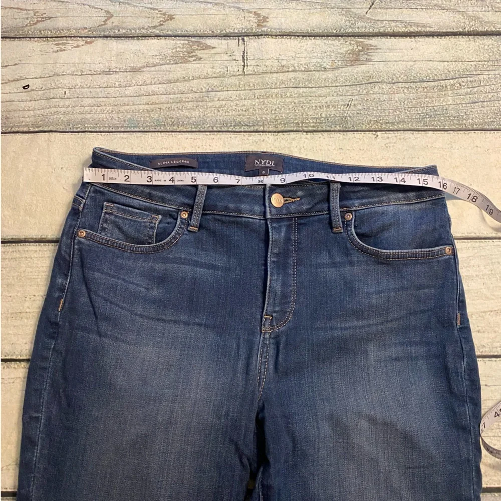 NYDJ blue Alina legging denim jeans. 8